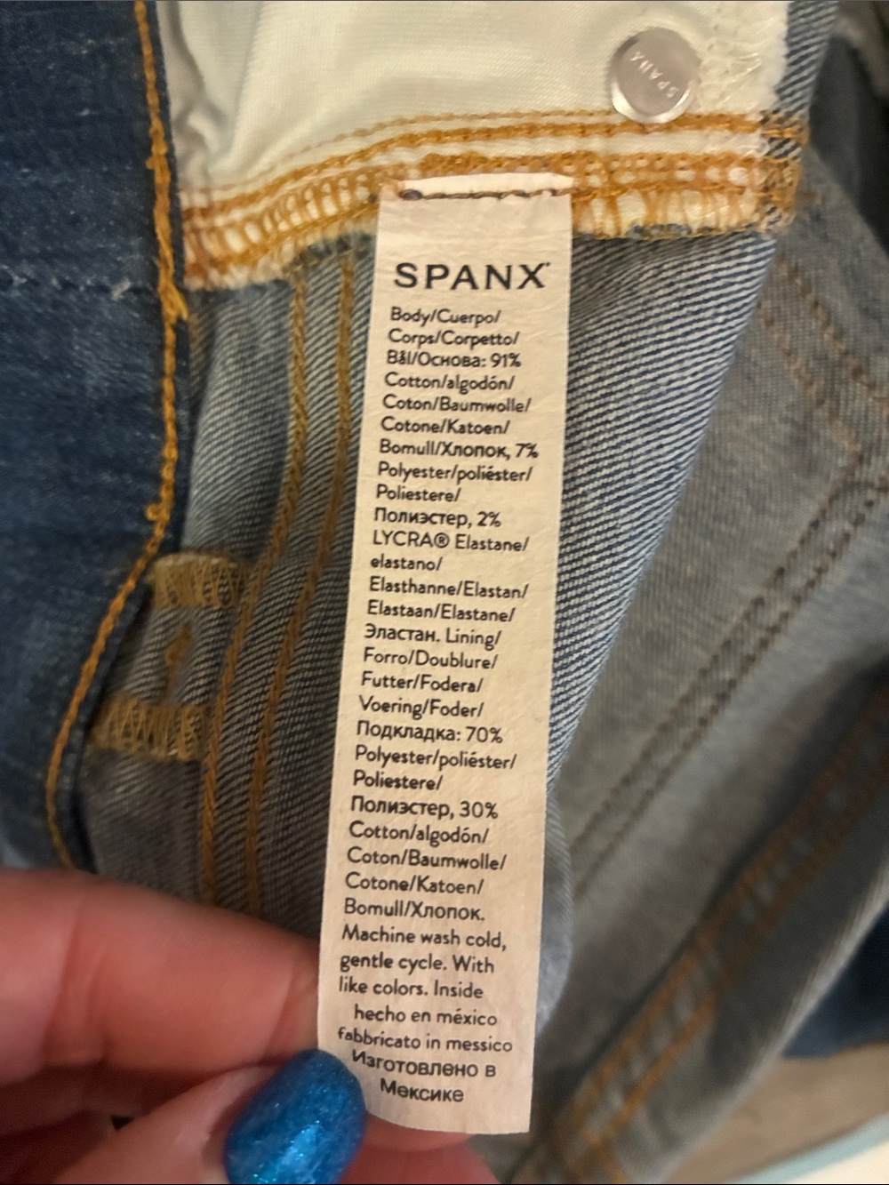 Spanx Seamed-Front Wide-Leg Jeans in vintage indigo - Picture 16 of 16